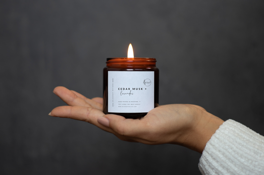 Cedar Musk & Lavender Scented Candle