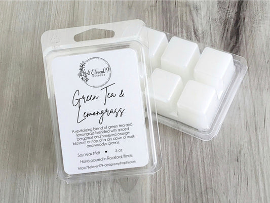 Green Tea & Lemongrass - Soy Wax Melt