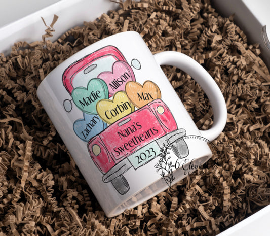 Personalized Valentine’s Truck Mug